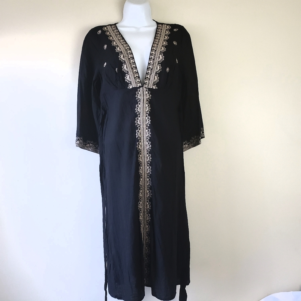 Lucca Embroidered Swimsuit Tunic Dress Co